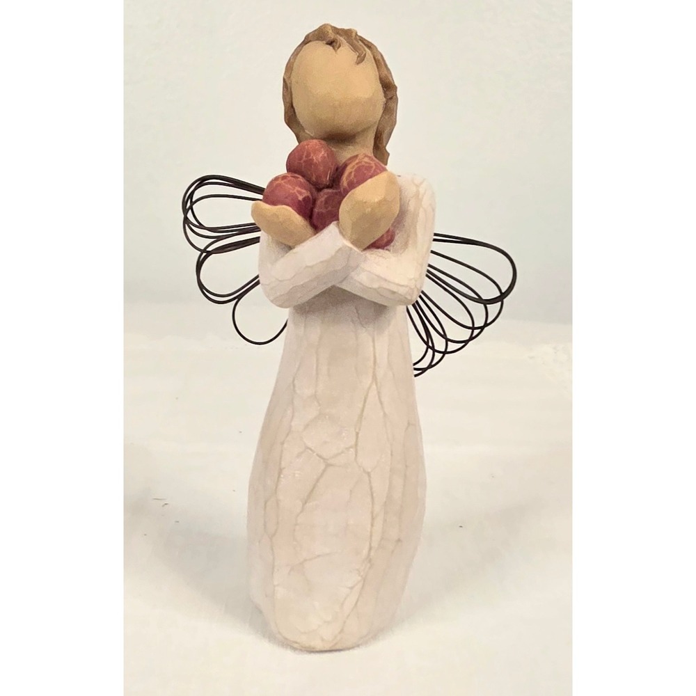 Willow Tree Good Health Angel Figurine Susan Lordi Demdaco Red Apples 2003